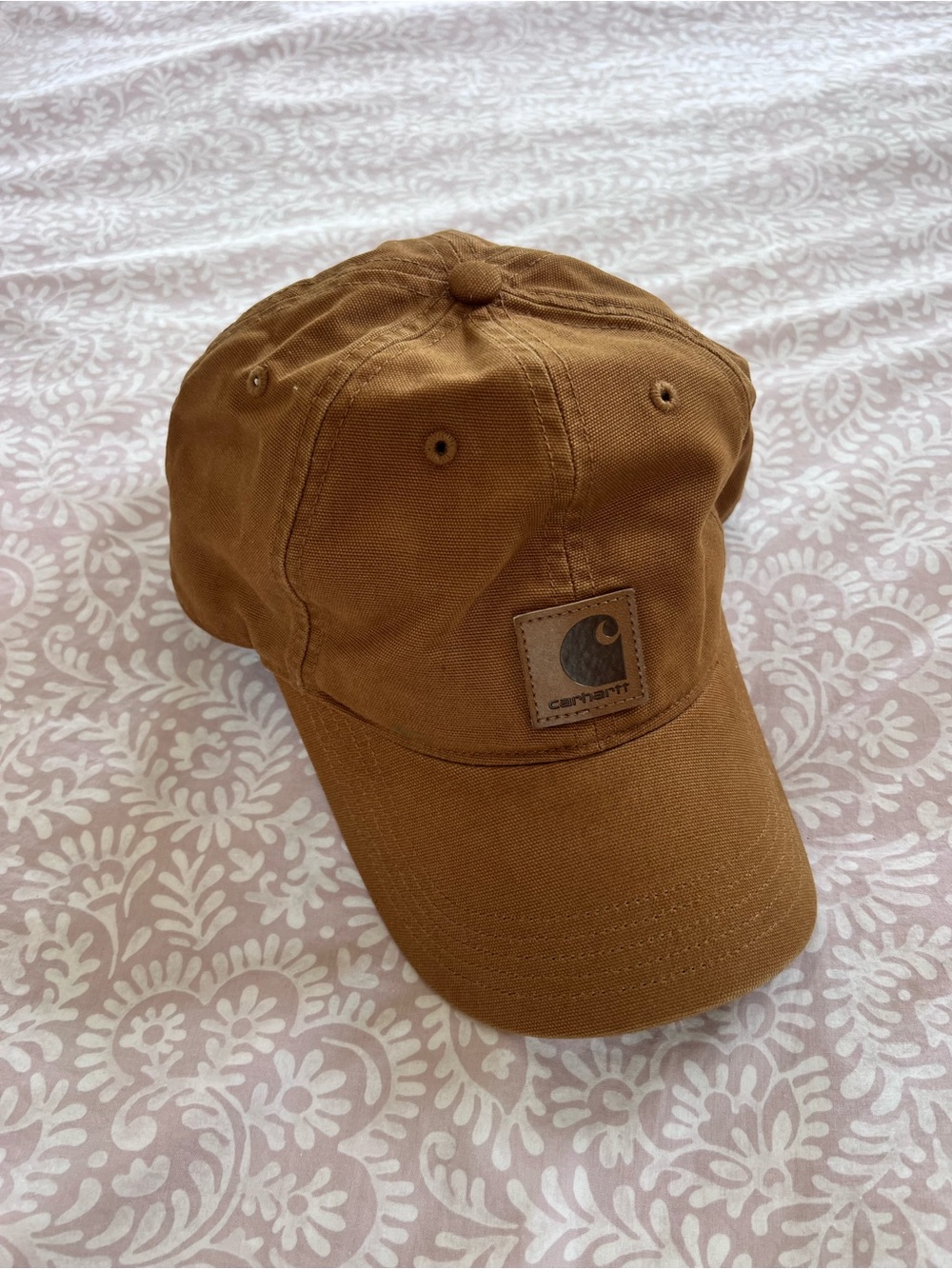 Carhartt Brown Workwear Canvas Cap with Logo Patch